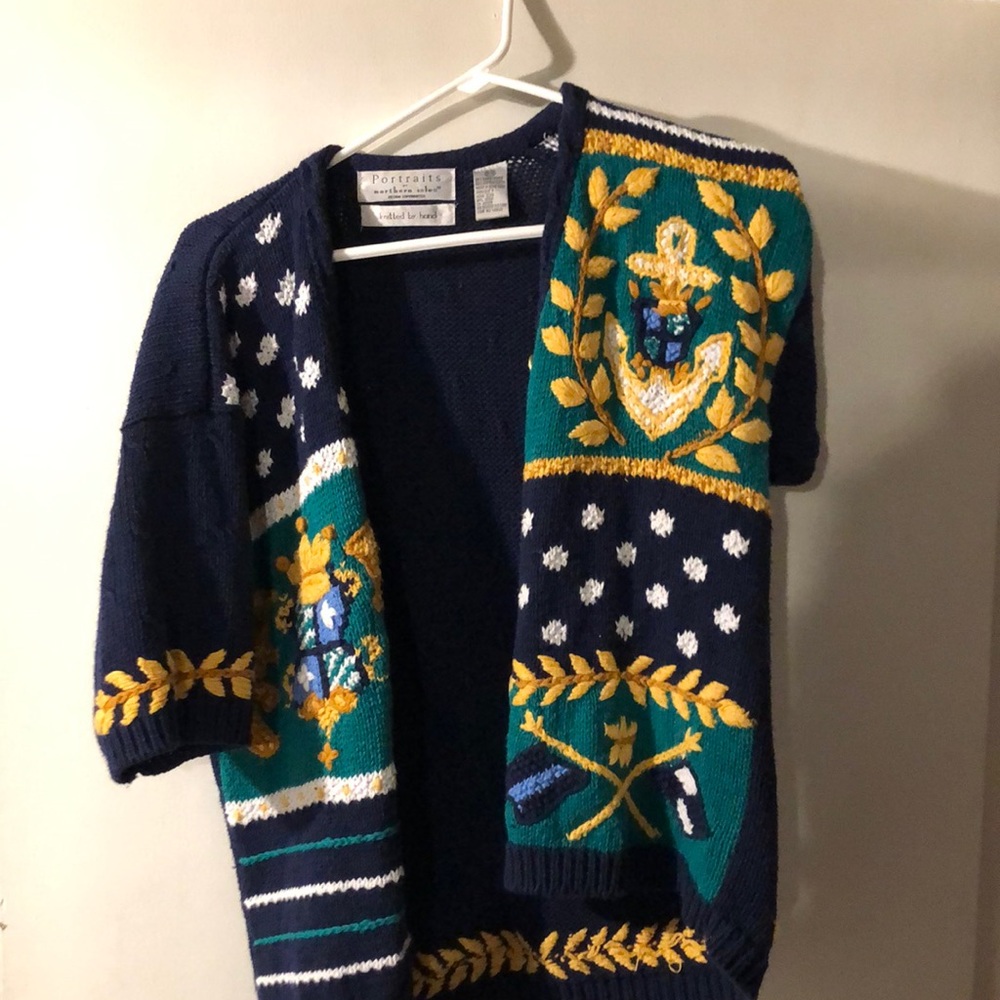 Vintage, hand knit layering top